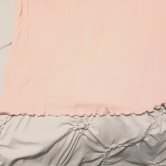 Ana JCPENNEY Lace Crocheted Coral Pink Tank 3X Ruffle Edge light weight Fall - Picture 4 of 5